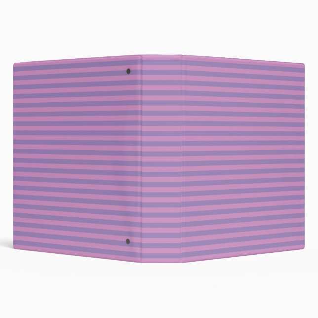 Purple Pink Stripes Seamless Pattern 3 Ring Binder (Background)