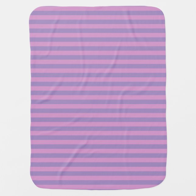 Purple Pink Stripes Seamless Pattern Baby Blanket (Front)