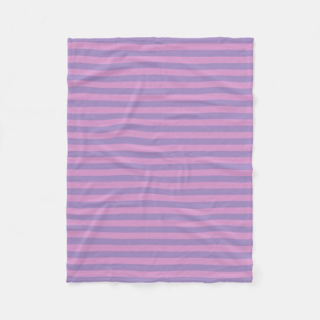 Purple Pink Stripes Seamless Pattern Fleece Blanket (Front)