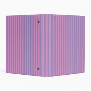 Purple Pink Stripes Seamless Pattern Mini Binder