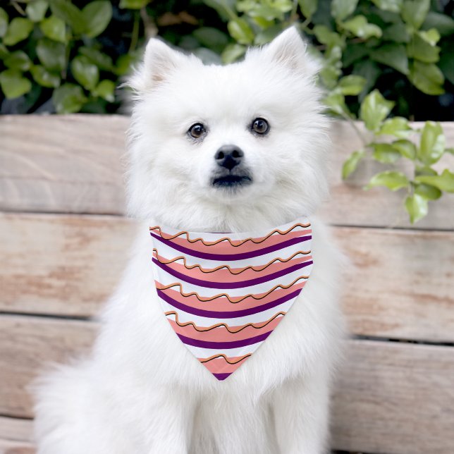 Purple Pink Swirls Pet Bandana Collar (Dog)
