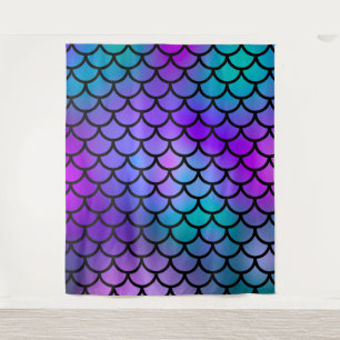 Purple Pink Teal Blue Mermaid Photography Backdrop