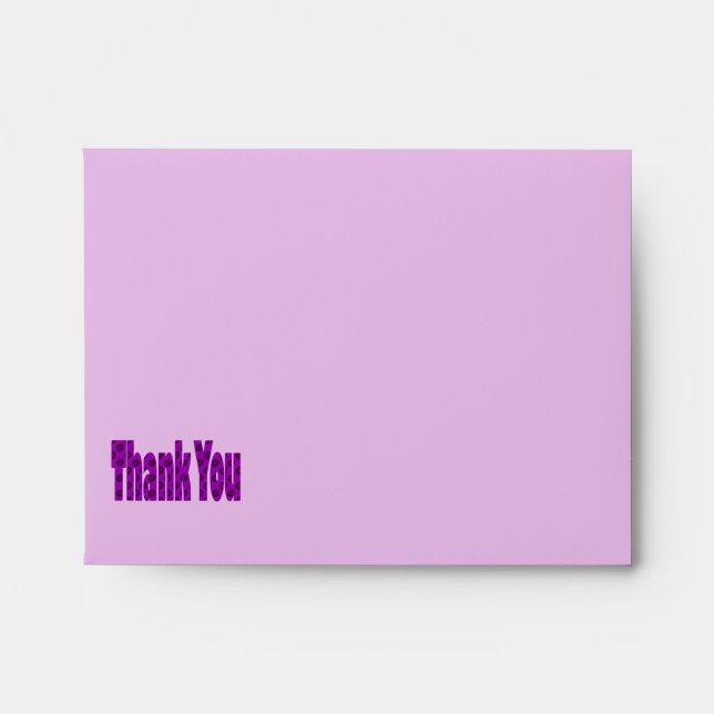 purple pink Thank you Envelope (Front)