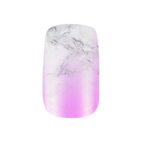 Purple Pink to white marble ombre gradient Minx Nail Art