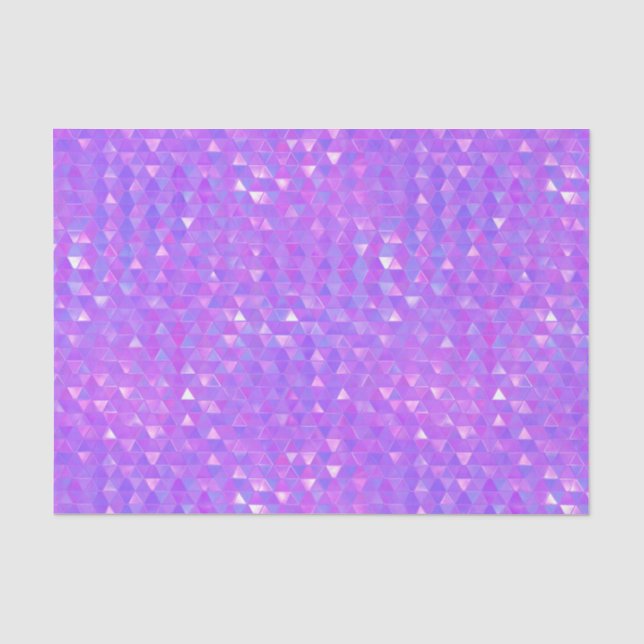 Purple Pink Trendy Triangles Geometric Party Tissue Paper (Front)