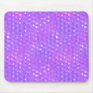 Purple Pink Trendy Triangles Geometric Pattern Mouse Pad
