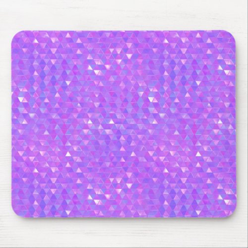 Purple Pink Trendy Triangles Geometric Pattern Mouse Pad