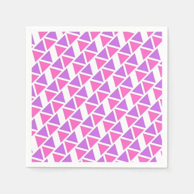 Purple Pink triangle Pattern Napkins (Front)
