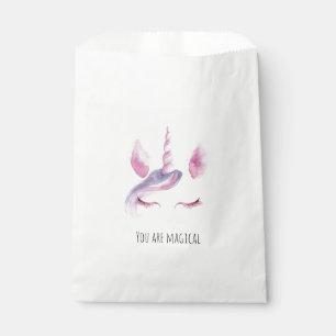 Purple Pink Unicorn Birthday Favor Bag