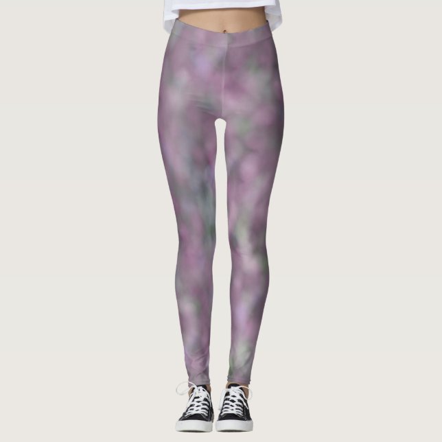Purple Pink Unique Cool Chic Leggings (Front)
