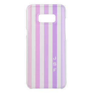 Purple & Pink Vertical Stripes Monogram Uncommon Samsung Galaxy S8+ Case