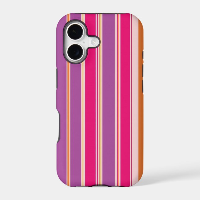 Purple Pink Vertical Stripes Pattern Iphone Case (Back)