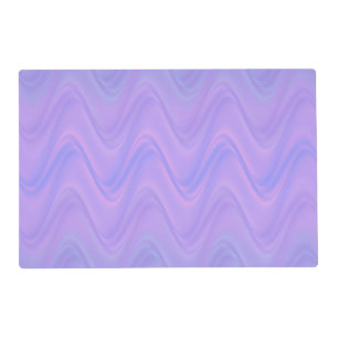 Purple Pink Wavy Lines Pattern Laminated Placemat