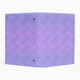 Purple Pink Wavy Lines Pattern Mini Binder