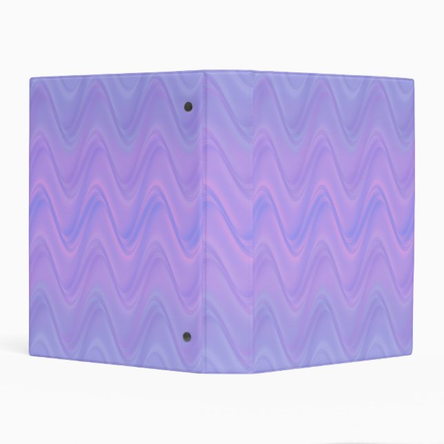 Purple Pink Wavy Lines Pattern Mini Binder (Background)
