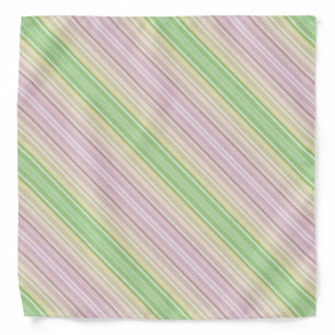 Purple Pink Yellow Green Stripes Bandana