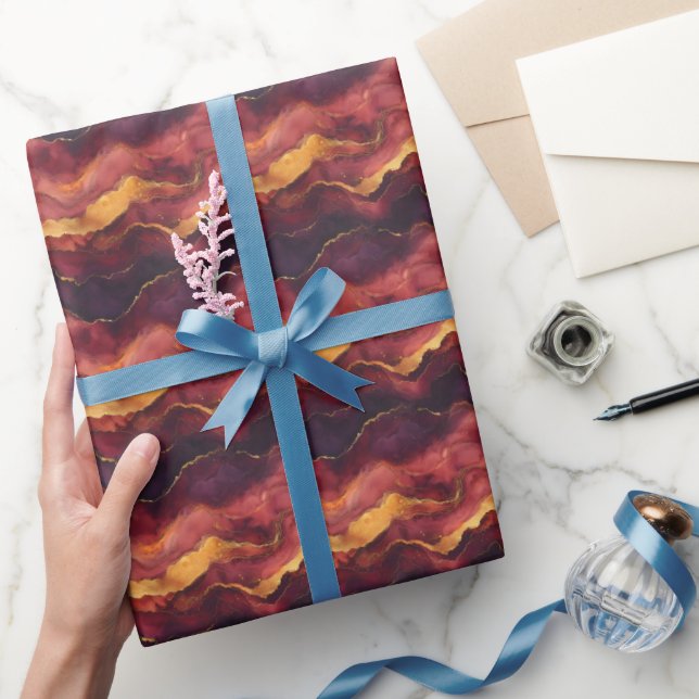 Purple, Pink & Yellow Marble Wrapping Paper (Gifting)