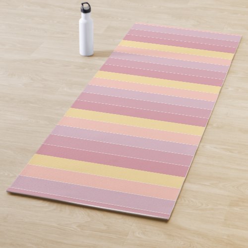 Purple Pink Yellow Pastel Colors Sport Fitness Yoga Mat