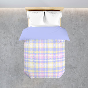 Purple Pink Yellow Plaid Pattern Spring Girl Bed Duvet Cover