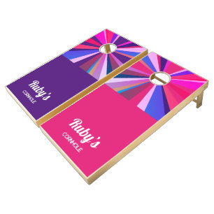 Purple & Pinks Cornhole Set - Personalize