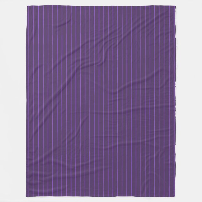 Purple pinstripes fleece blanket (Front)