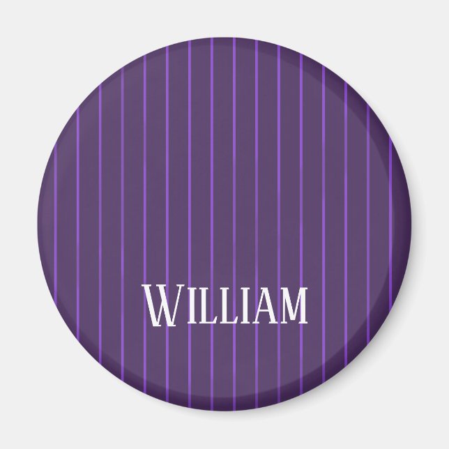 Purple pinstripes magnet (Front)