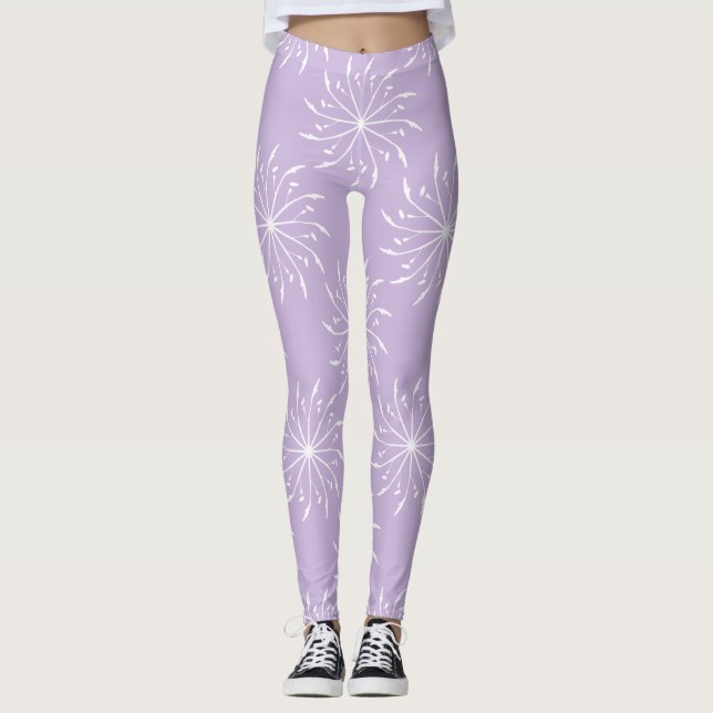 Purple Pinwheel Leggings (Front)