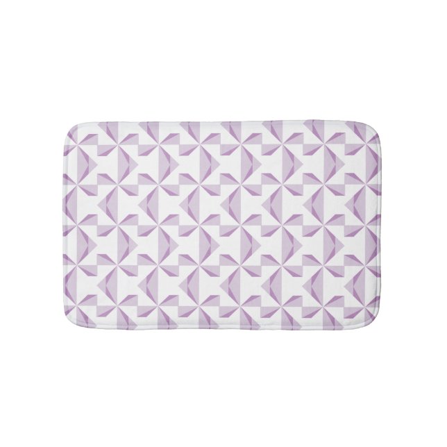 Purple Pinwheels Bathroom Mat (Front)