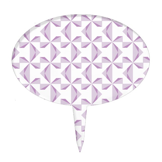 Purple Pinwheels Cake Topper (Front)