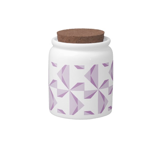 Purple Pinwheels Candy Jar (Front)