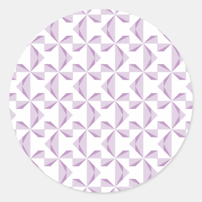 Purple Pinwheels Classic Round Sticker (Front)