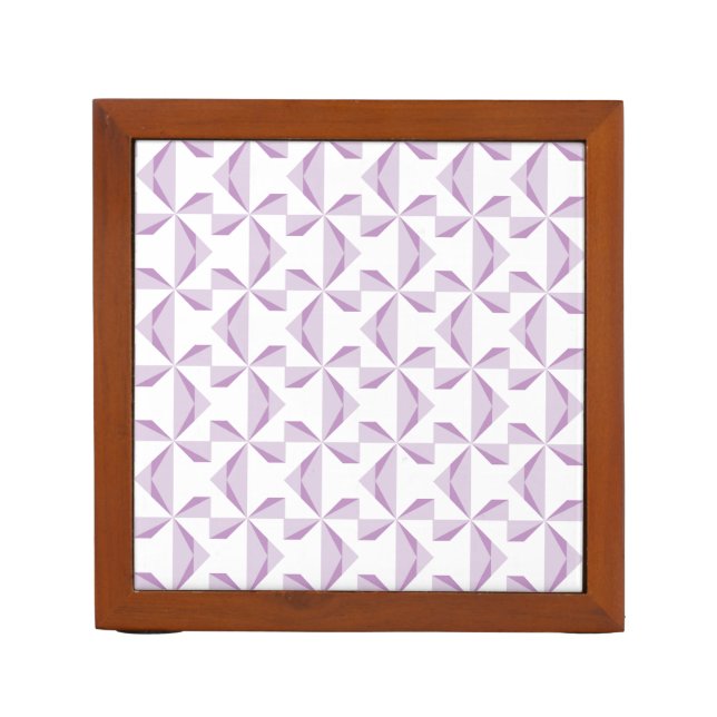 Purple Pinwheels Desk Organizer (Front)