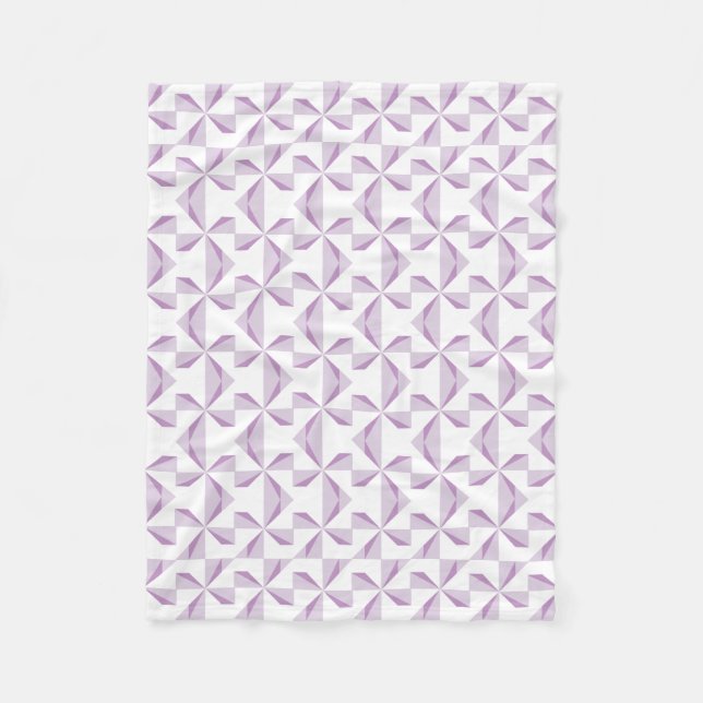 Purple Pinwheels Fleece Blanket (Front)