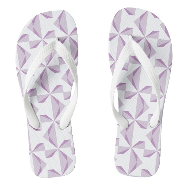 Purple Pinwheels Flip Flops (Footbed)