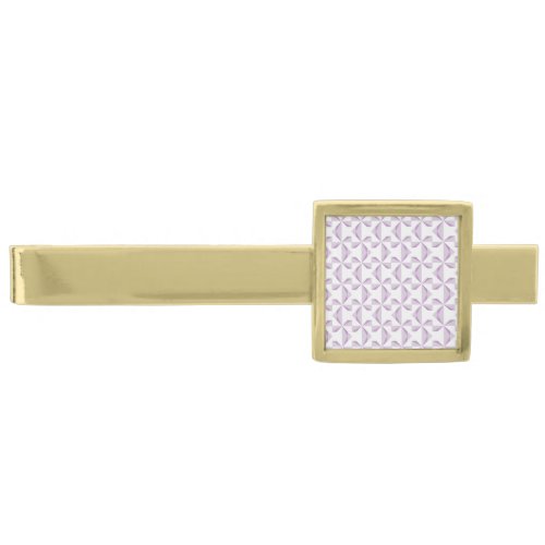 Purple Pinwheels Gold Finish Tie Bar