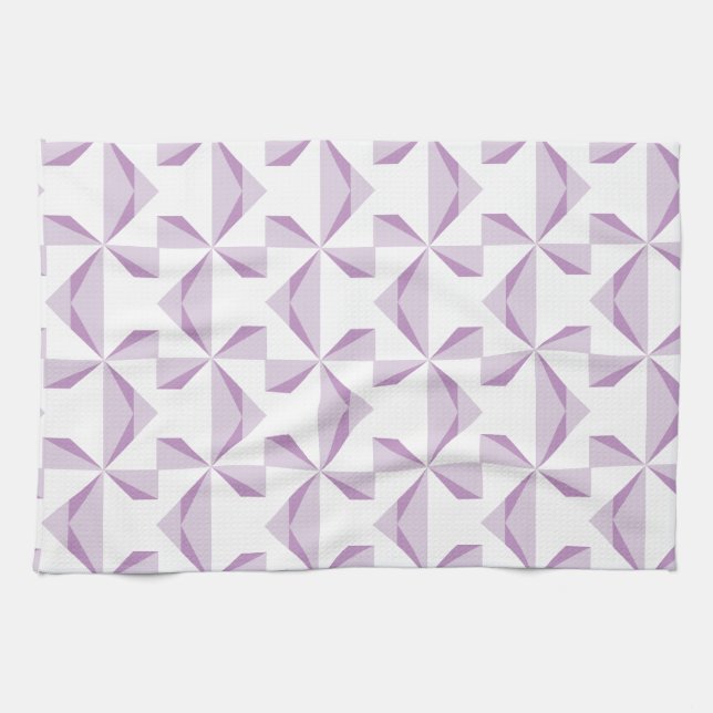 Purple Pinwheels Kitchen Towel (Horizontal)