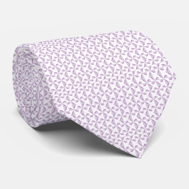 Purple Pinwheels Neck Tie (Rolled)