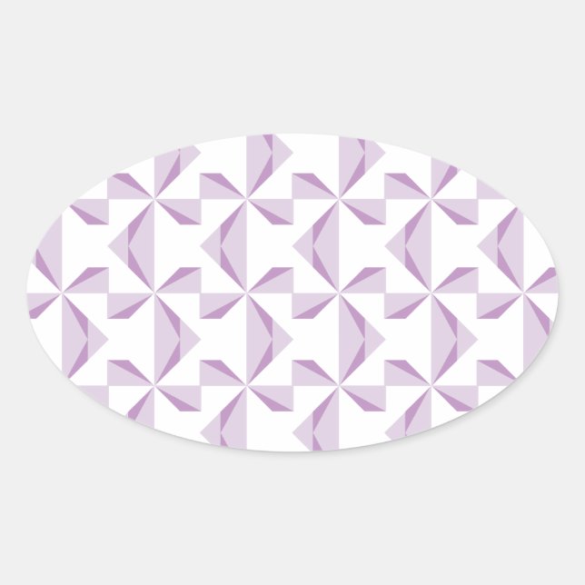 Purple Pinwheels Oval Sticker (Front)