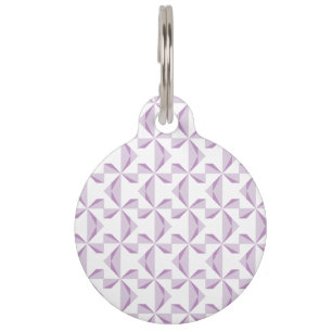 Purple Pinwheels Pet Name Tag