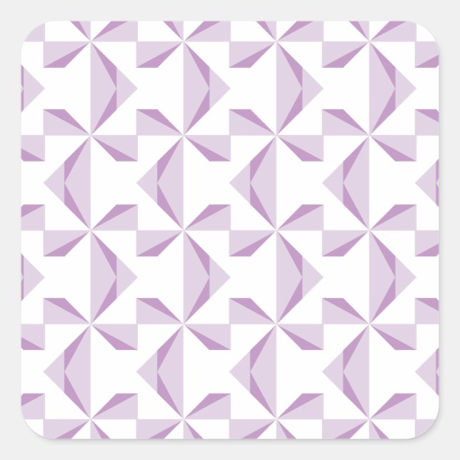Purple Pinwheels Square Sticker (Front)