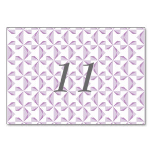 Purple Pinwheels Table Number