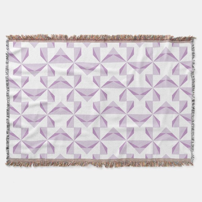 Purple Pinwheels Throw Blanket (Front)