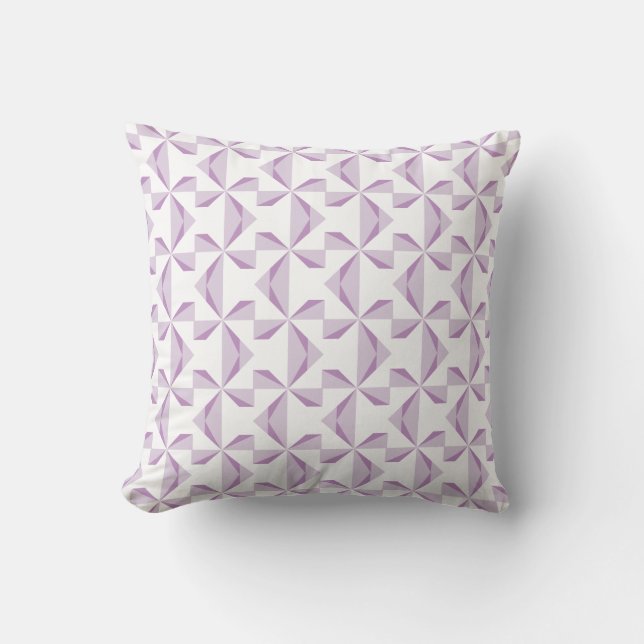 Purple Pinwheels Throw Pillow (Front)
