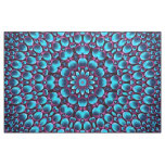 Purple Pipes  Vintage Blue Fractal Kaleidoscope Fabric