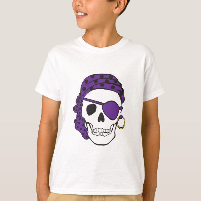 Purple Pirate Skull T-shirt (Front)
