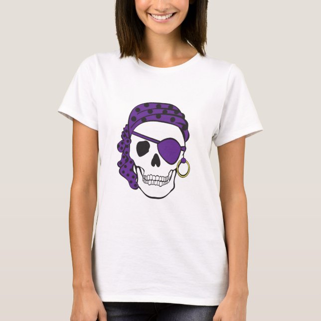 Purple Pirate Skull T-shirt (Front)