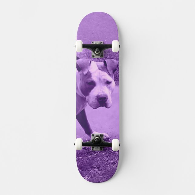 Purple Pit Bull Skateboard Deck (Front)