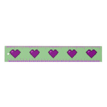 Purple Pixel Heart Pattern