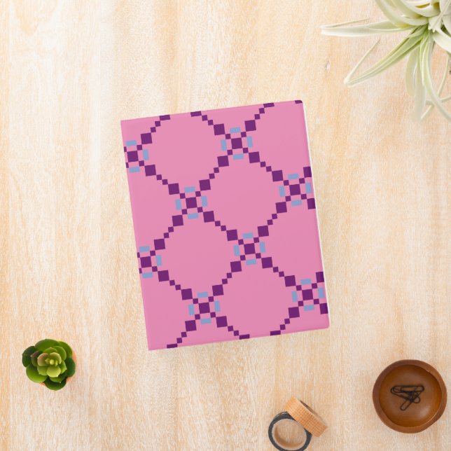 Purple Pixelated Pattern Mini Binder (InSitu)