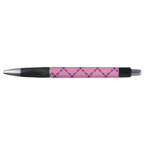 Purple Pixelated Pattern Pen